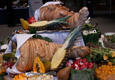 Jewell Events Catering provided a spread of fruits, veggies, and cheeses.