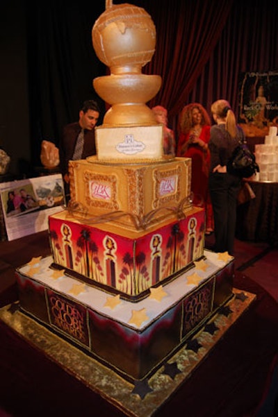 Hansen's Cakes created a towering confection at GBK Productions' suite.