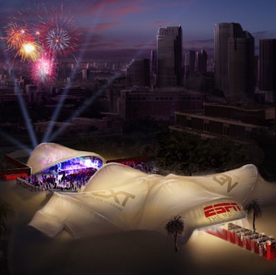 Rendering of the site for ESPN the Magazine's Next Big Weekend, presented by Ford F-150