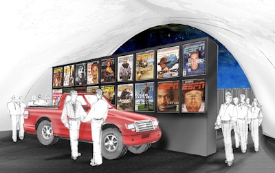 Rendering of the entrance to the ESPN tent
