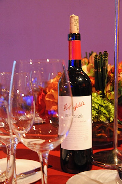 Sponsor Penfolds provided wine, and surprised three tables with limited-edition bottles during the dinner.