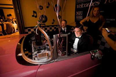 Northern Illinois University had a presence inside of a pink Cadillac.