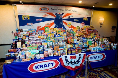 Illinois-based Kraft had a booth showcasing the company's foodstuffs.