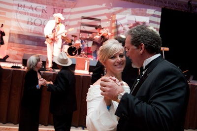 Some guests danced to Western swing band Asleep at the Wheel.