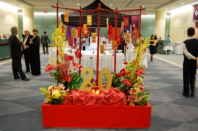 A floral display marked the 20th anniversary of the event.
