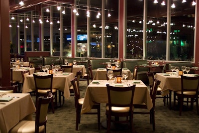 Dink's Restaurant & Lounge features an open dining room.