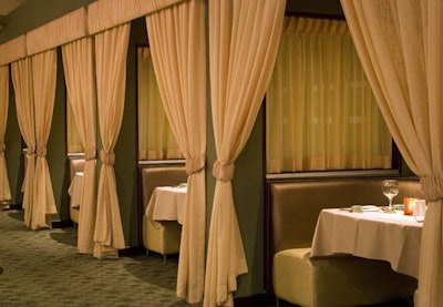 Semiprivate cabanas dot Dink's Restaurant & Lounge.