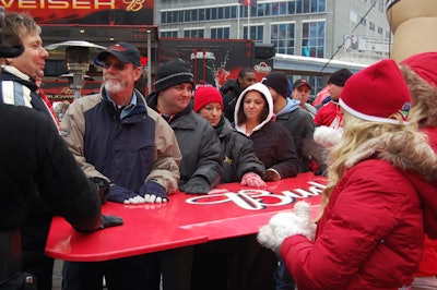 Contestants had to complete a variety of tasks while keeping one hand on the plane during the five-hour event.