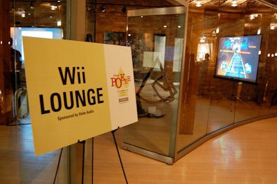 A Wii lounge allowed guests to try games such as Mario Kart and Guitar Hero.