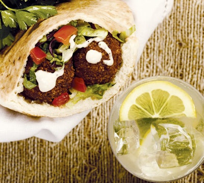Middle Eastern EatsUnion Square's Pita Joe offers falafel and grilled chicken on organic pita bread, as well as European-style schnitzel sandwiches. All orders come with greens, tahini vinaigrette, and a pickle. Delivery is available from 11:30 a.m. to 10 p.m. through much of Midtown.