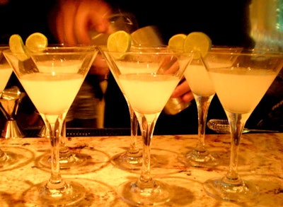 Mixologist Jacques Bezuindenhout served many of the 15 specialty cocktails on Area 31's menu for guests to sample.