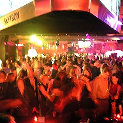 More than 1,200 partygoers packed into the event at the Roxy, which was also decorated with Skytron screens that played music videos and screen shots of the magazine and its cover girl Julia Stiles.