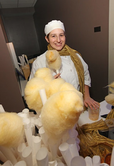 A spicy aroma wafted from the saffron-cotton-candy station.