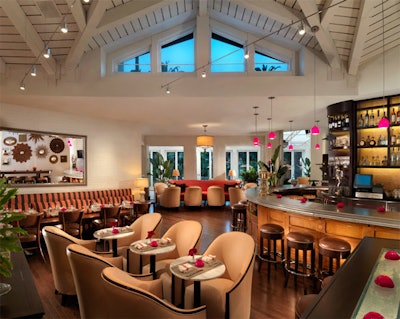 Fig holds 92 guests in a dining room dominated by chocolate brown tones.