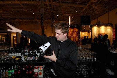 Bartenders from Bartender One entertained guests while pouring cocktails.