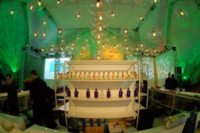 ESPN the Magazine reincarnated it's Next Big Weekend private event for 1,300 guests on Friday night in a 20,000-square-foot tent at 202 South Morgan Street. A lighting installation accented the Patron-sponsored bar, which offered up specialty cocktails.