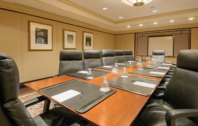 The Newlands Boardroom seats 14 and features a built-in projection screen.