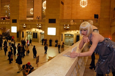 Dressed in different outfits by participating designers, the models aimed for mannequin uniformity with matching wigs and makeup.