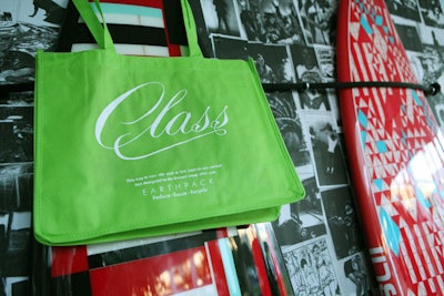 Reusable bags held registration information for attendees of the Class trade show.