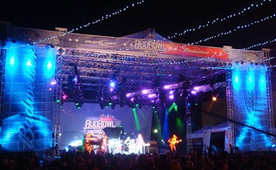 Chicago-based Mowalla Productions converted a Channelside parking lot into a concert venue for Bud Bowl attracting more than 18,000 attendees during its two nights of performances.