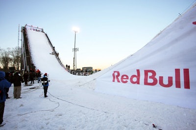With the help of Pennsylvania ski resort Jack Frost Big Boulder, Red Bull created snow on site for the month leading up to the competition.