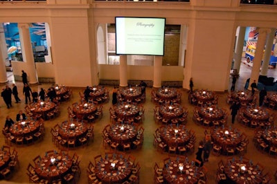 Approximately 700 guests sat for dinner and an awards presentation in the Field Museum's Stanley Field Hall.