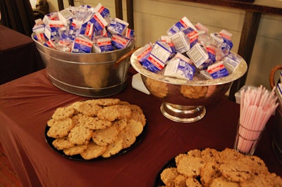 Safe Snacks offered milk and cookies to guests.