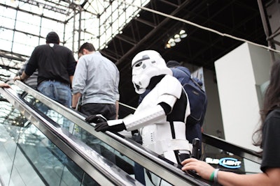 A mainstay of any Comic Con is the swarm of attendees who arrive in full Star Wars Stormtrooper armor.