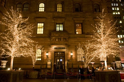 The event's check-in table took over the Palace Hotel's courtyard.