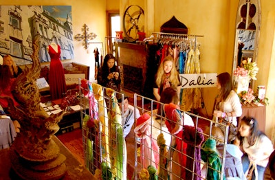 At Silver Spoon's suite, vendors hawked products on multiple floors in a private home.