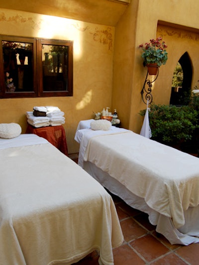 Guests could get treatments like massages and manicures at the Silver Spoon suite.