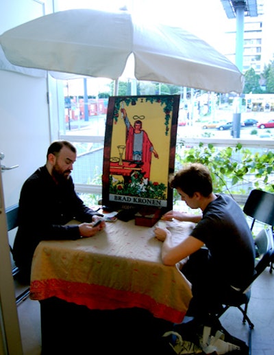 Guests could get their tarot cards read at Melanie Segal's Platinum Publicity suite.
