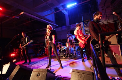 Brit rock band the Duke Spirit served as Alexander McQueen's muse for the collection and performed at the V.I.P. preview party.