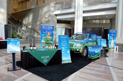 Fetzer's exhibit stressed the vineyard's eco-friendly ties.