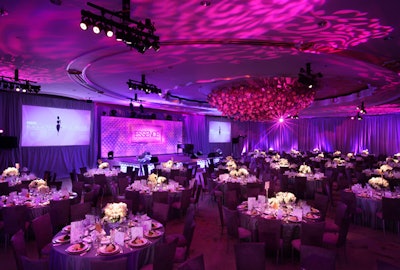 Essence magazine's Black Women in Hollywood award luncheon gave the Beverly Hills Hotel a feminine look by washing it in pink lighting.