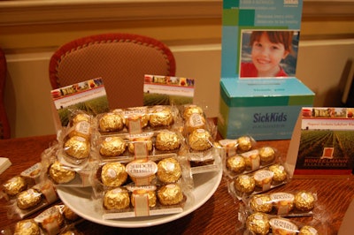 Event sponsor Ferrero provided chocolates for the event.