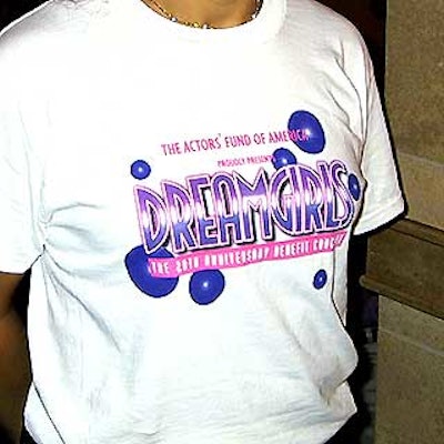 Actor's Fund volunteers and theater staffers wore Dreamgirls t-shirts, which were also sold at the event.