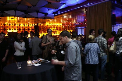 Attendees previewed copies of BizBash Los Angeles Top 100 Events issue while they mingled.