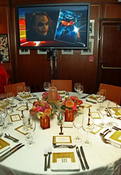 TVs were plentiful during the viewing dinner for 150 guests, which kicked off at 5 p.m.