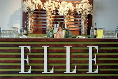 Wooden slats contributed to a beachy look in Elle's lounge.