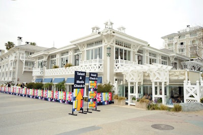 Shutters served as the party's beachy venue.