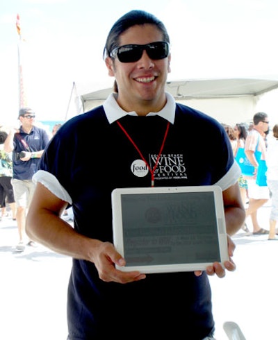 The festival committee had representatives conducting live surveys of attendees on computer notebooks throughout the weekend.