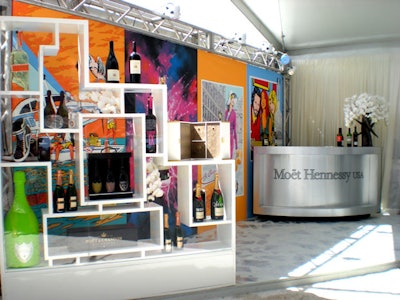 Moët Hennessy-with its temporary walls and custom-painted backdrops-was one of the many sponsored booths inside the village's north and south tents.