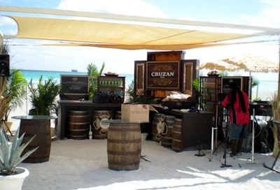 Cruzan rum, between the north and south tents, entertained guests with live music in addition to its custom cocktails.