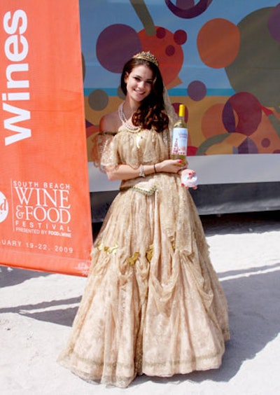Models dressed in old-fashioned Spanish style wandered around the outdoor village directing guests to the Wines of Spain tent, which served as a miniature of version of the Grand Tasting tents, serving only Spanish wines and food.