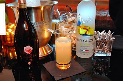 Grey Goose created six cocktails for the evening, including the Pear Poire, which featured La Poire vodka, lemon juice, and sparkling wine.