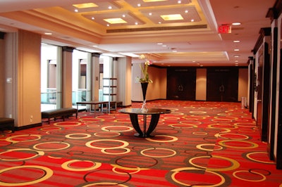 The colonnade on the hotel's convention level connects the King and Regency ballrooms.