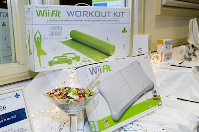 Silent auction items included a Wii Fit Workout Kit.