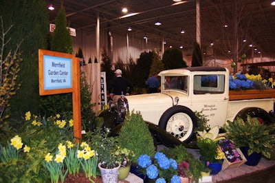 Local landscape companies spent three days building their exhibits.