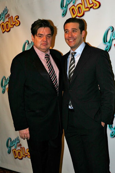 Guys & Dolls stars Oliver Platt and Craig Bierko chatted with theater peers until the tail end of the party.